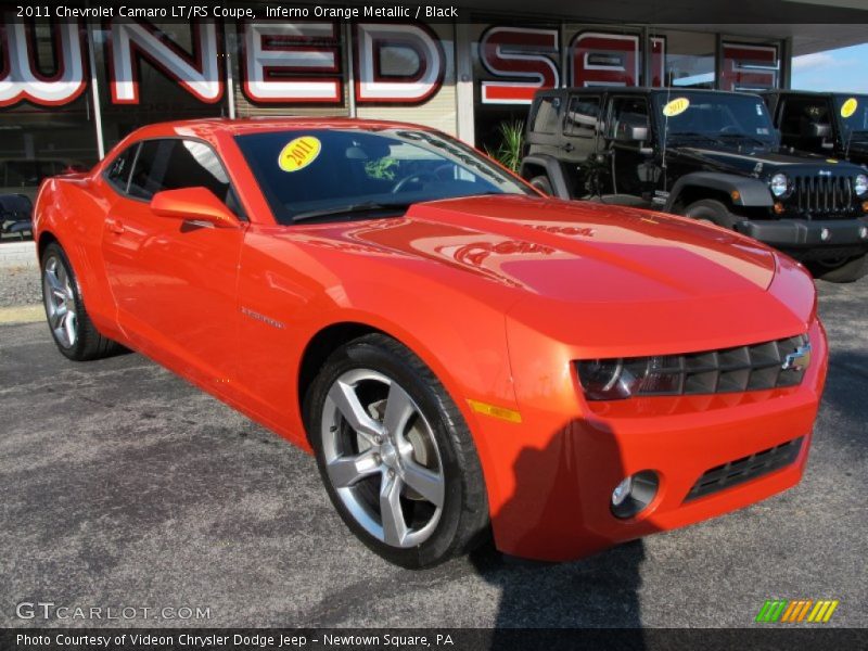 Inferno Orange Metallic / Black 2011 Chevrolet Camaro LT/RS Coupe