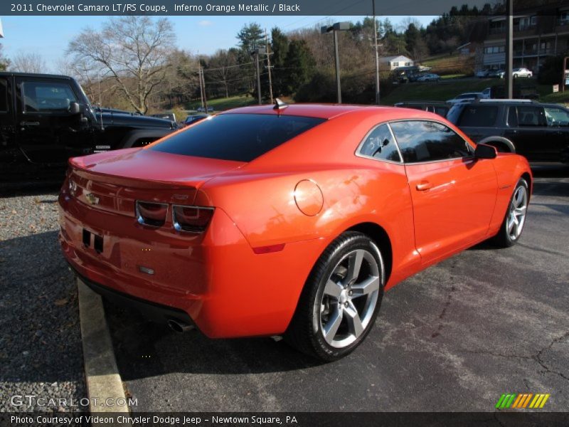 Inferno Orange Metallic / Black 2011 Chevrolet Camaro LT/RS Coupe