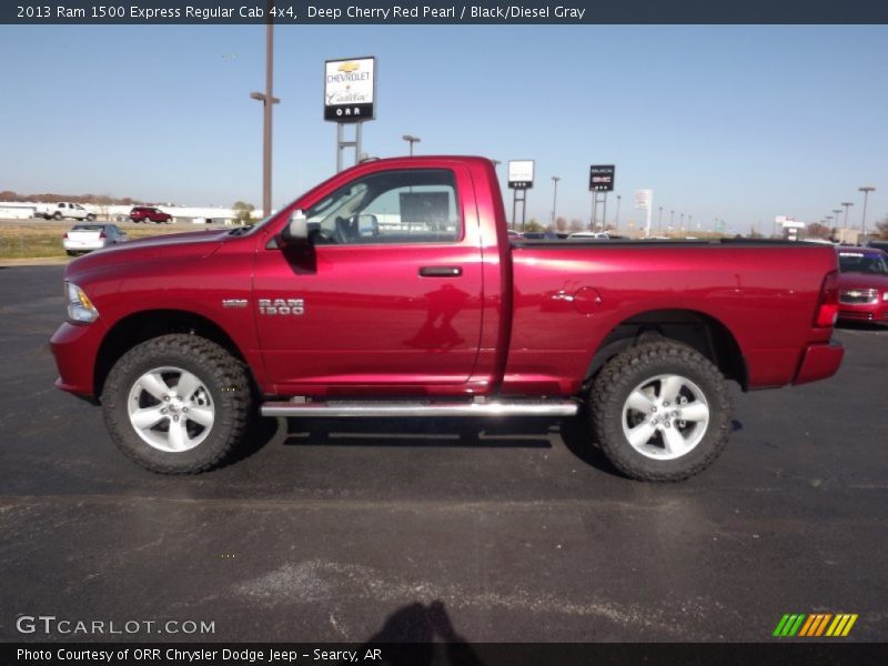 Deep Cherry Red Pearl / Black/Diesel Gray 2013 Ram 1500 Express Regular Cab 4x4