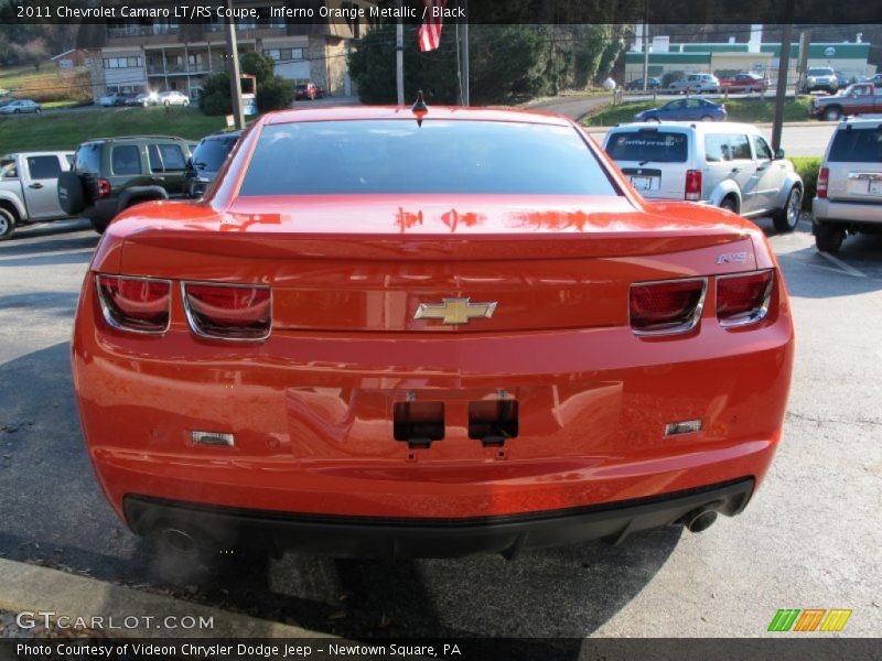 Inferno Orange Metallic / Black 2011 Chevrolet Camaro LT/RS Coupe