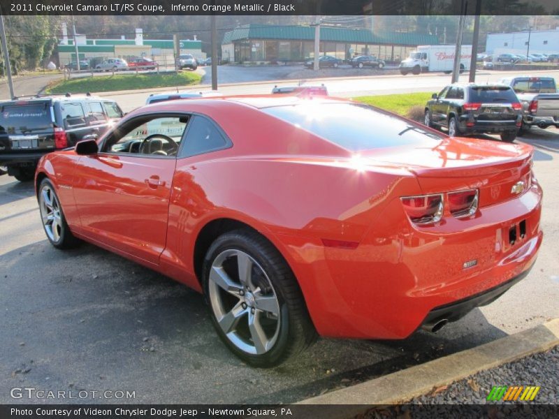 Inferno Orange Metallic / Black 2011 Chevrolet Camaro LT/RS Coupe