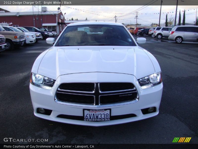 Bright White / Black 2012 Dodge Charger SXT