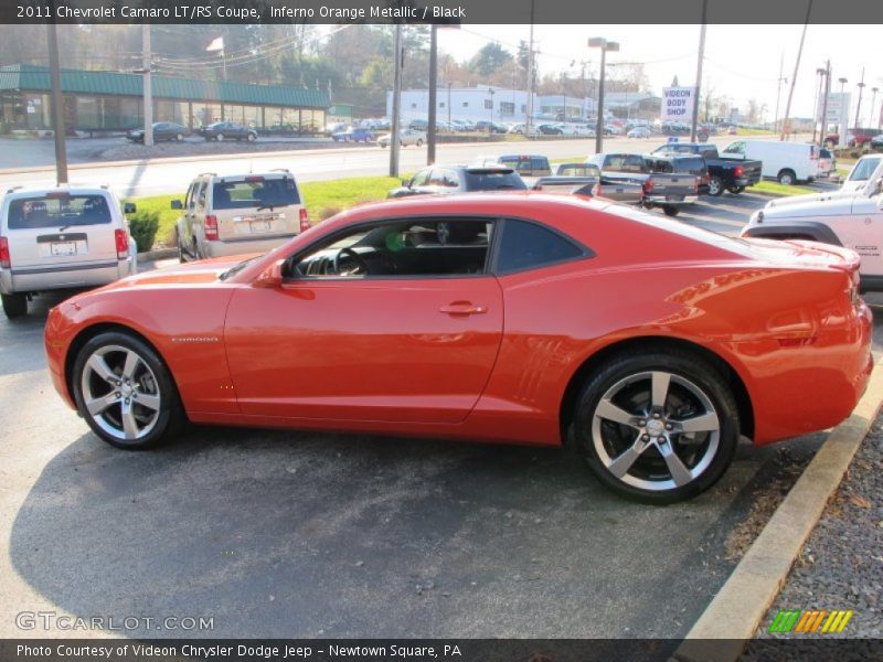Inferno Orange Metallic / Black 2011 Chevrolet Camaro LT/RS Coupe