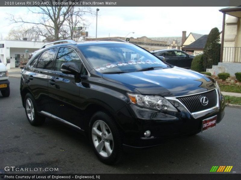 Obsidian Black / Black/Brown Walnut 2010 Lexus RX 350 AWD