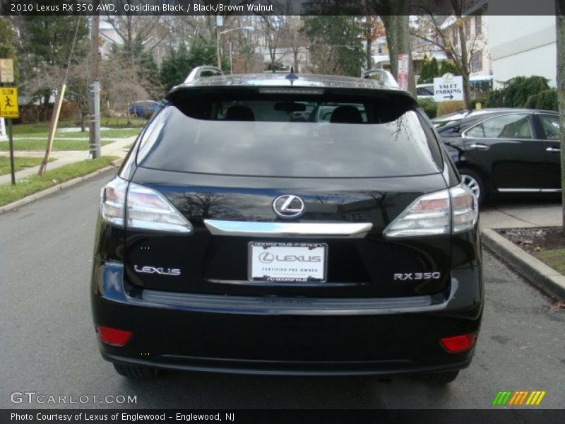 Obsidian Black / Black/Brown Walnut 2010 Lexus RX 350 AWD