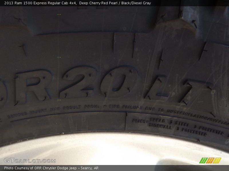 Deep Cherry Red Pearl / Black/Diesel Gray 2013 Ram 1500 Express Regular Cab 4x4