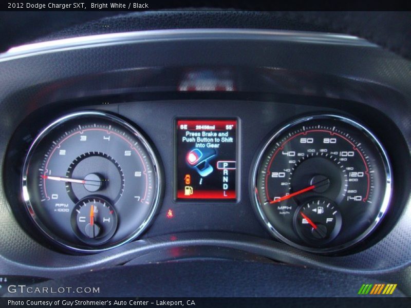 Bright White / Black 2012 Dodge Charger SXT
