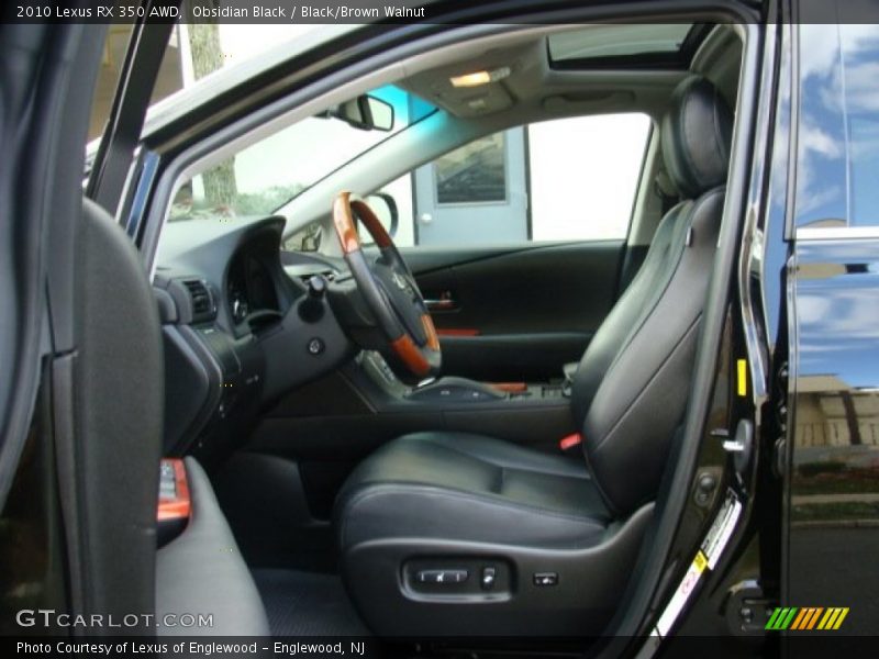 Obsidian Black / Black/Brown Walnut 2010 Lexus RX 350 AWD