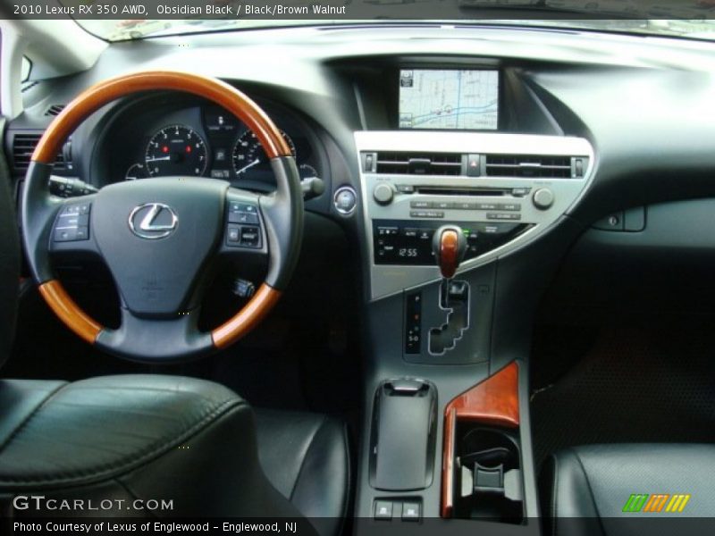 Obsidian Black / Black/Brown Walnut 2010 Lexus RX 350 AWD