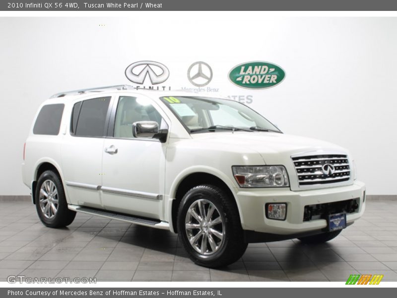 Tuscan White Pearl / Wheat 2010 Infiniti QX 56 4WD