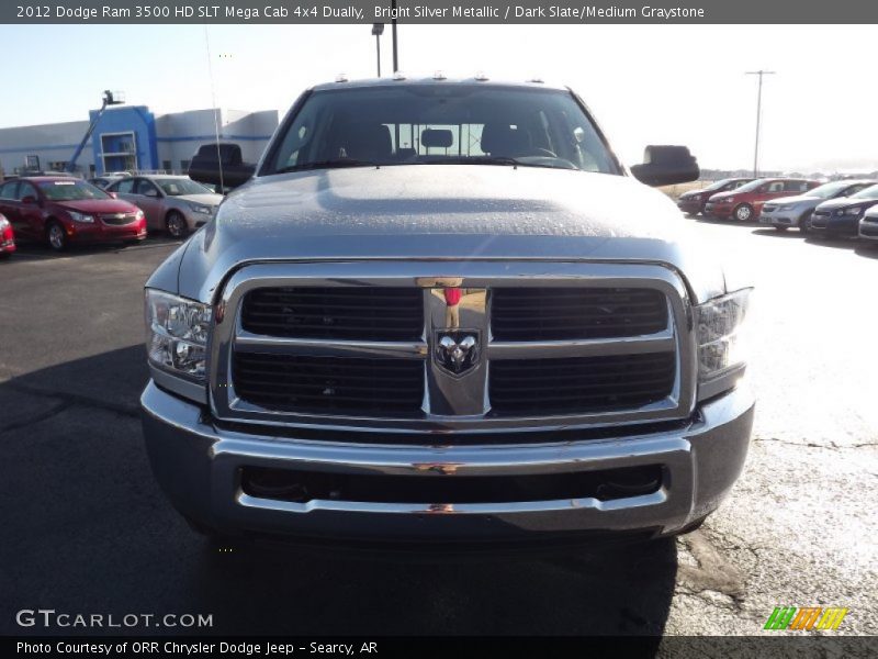 Bright Silver Metallic / Dark Slate/Medium Graystone 2012 Dodge Ram 3500 HD SLT Mega Cab 4x4 Dually