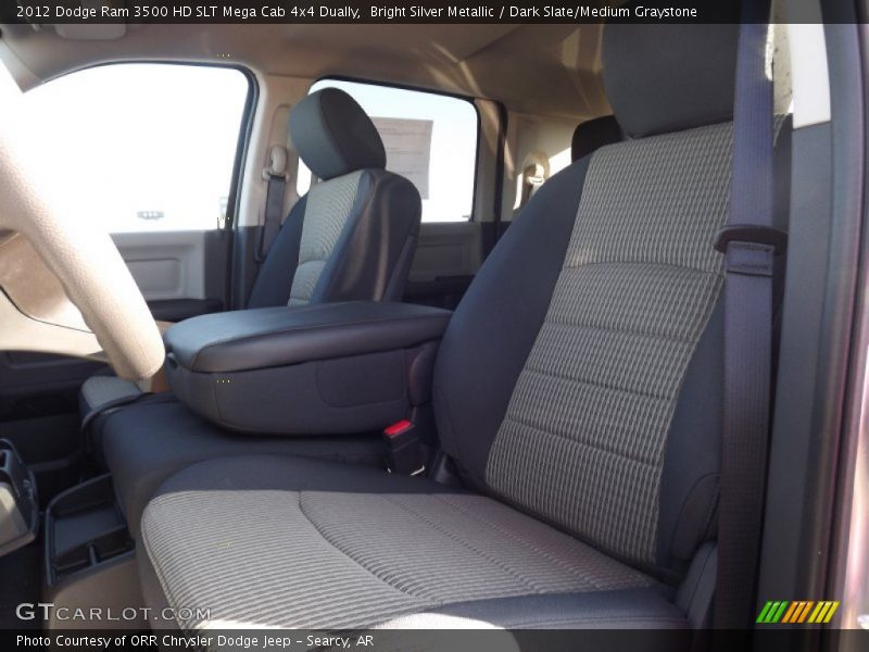 Bright Silver Metallic / Dark Slate/Medium Graystone 2012 Dodge Ram 3500 HD SLT Mega Cab 4x4 Dually