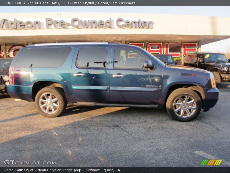 Blue-Green Crystal / Cocoa/Light Cashmere 2007 GMC Yukon XL Denali AWD