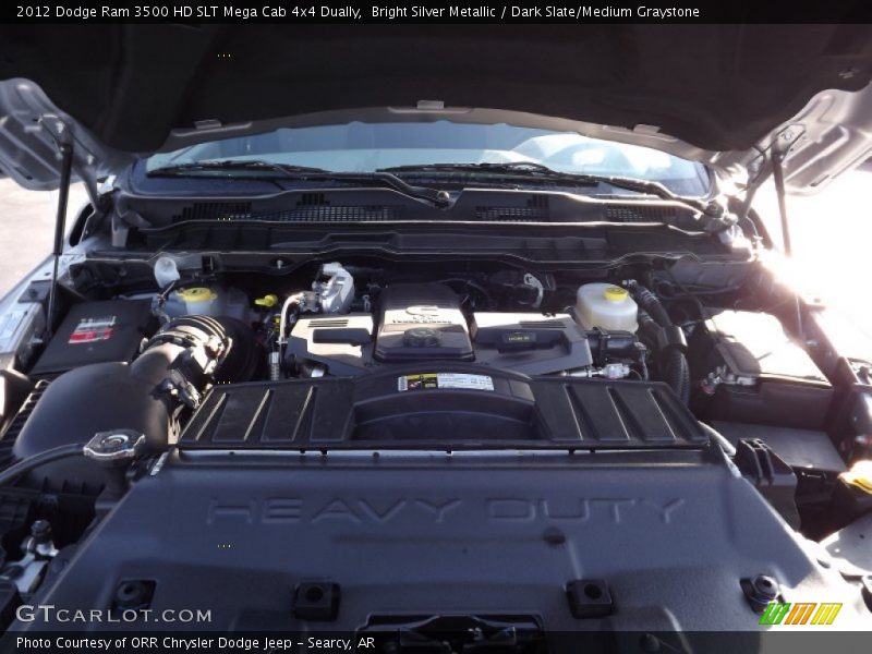 Bright Silver Metallic / Dark Slate/Medium Graystone 2012 Dodge Ram 3500 HD SLT Mega Cab 4x4 Dually