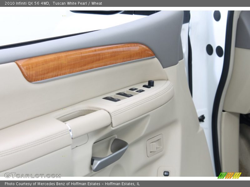 Tuscan White Pearl / Wheat 2010 Infiniti QX 56 4WD