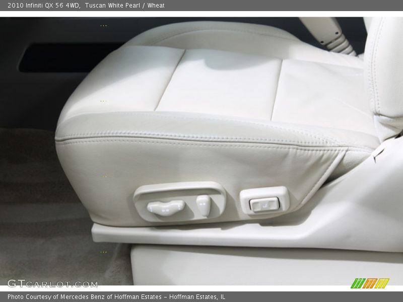 Tuscan White Pearl / Wheat 2010 Infiniti QX 56 4WD