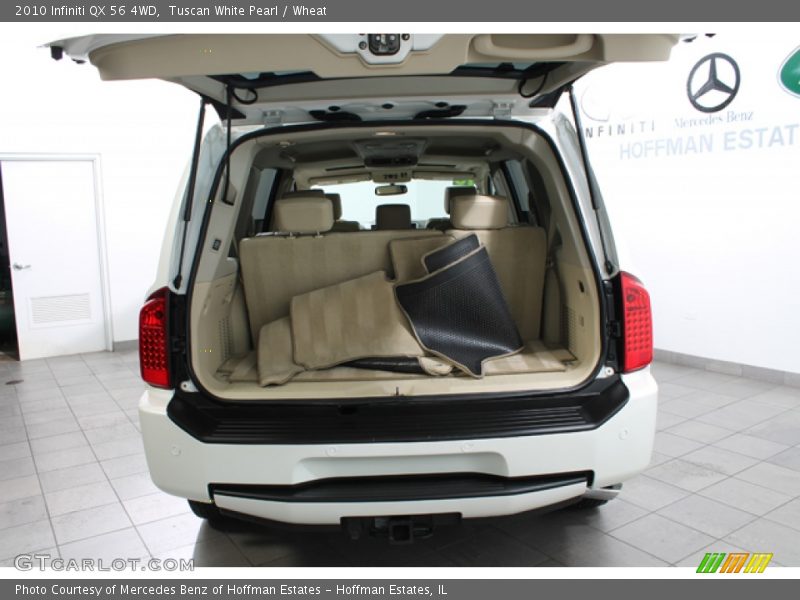 Tuscan White Pearl / Wheat 2010 Infiniti QX 56 4WD