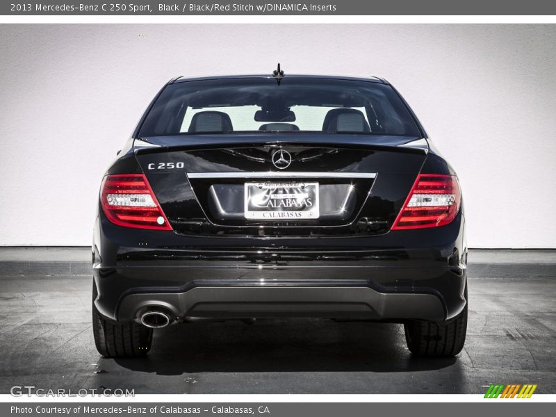Black / Black/Red Stitch w/DINAMICA Inserts 2013 Mercedes-Benz C 250 Sport