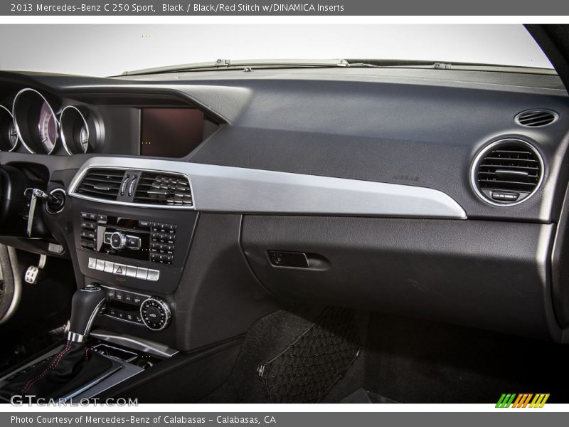Black / Black/Red Stitch w/DINAMICA Inserts 2013 Mercedes-Benz C 250 Sport