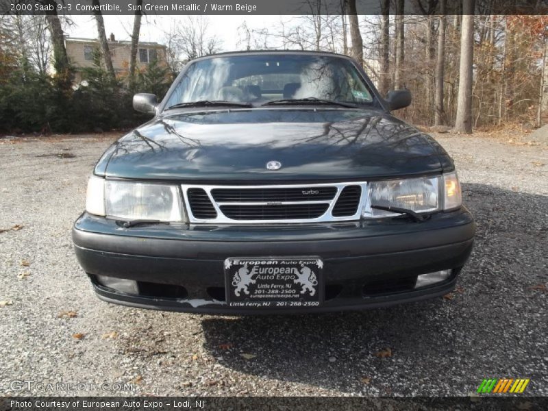 Sun Green Metallic / Warm Beige 2000 Saab 9-3 Convertible