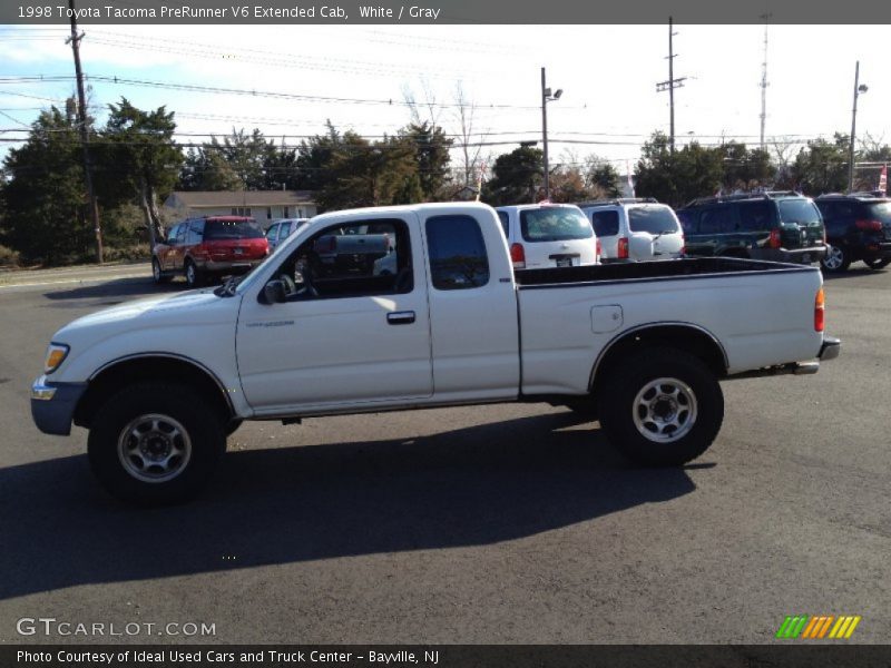 White / Gray 1998 Toyota Tacoma PreRunner V6 Extended Cab