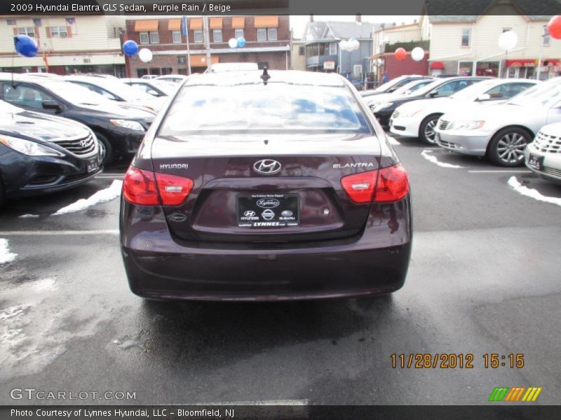 Purple Rain / Beige 2009 Hyundai Elantra GLS Sedan