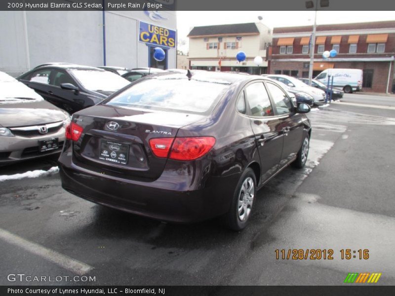 Purple Rain / Beige 2009 Hyundai Elantra GLS Sedan
