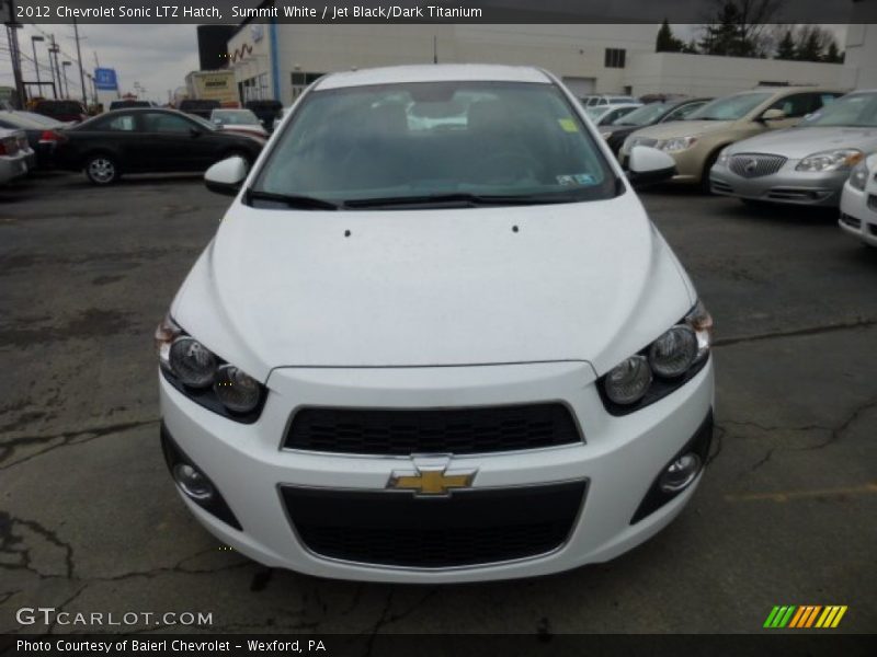 Summit White / Jet Black/Dark Titanium 2012 Chevrolet Sonic LTZ Hatch