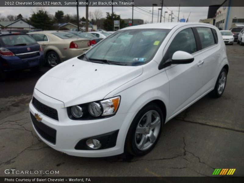 Summit White / Jet Black/Dark Titanium 2012 Chevrolet Sonic LTZ Hatch