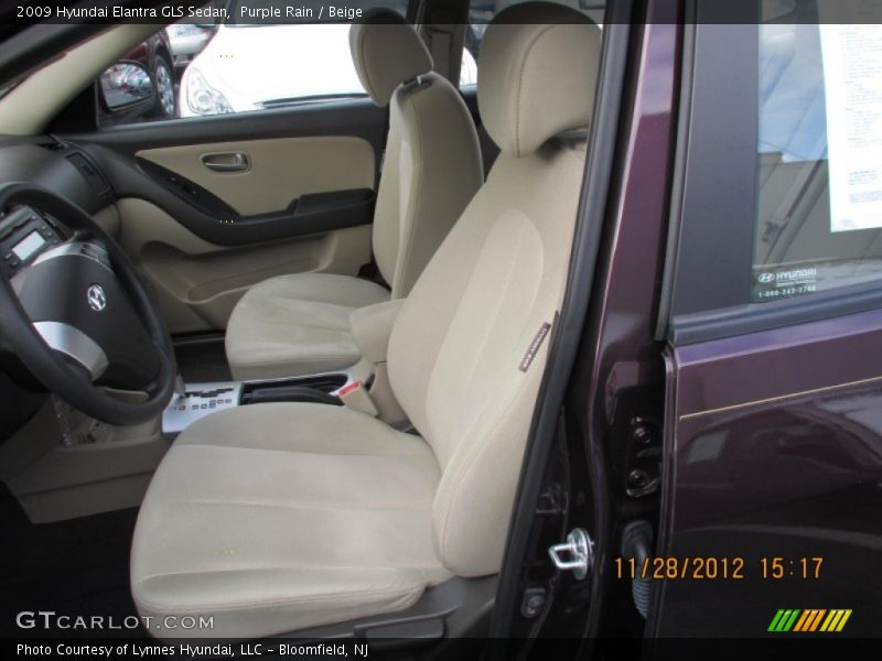 Purple Rain / Beige 2009 Hyundai Elantra GLS Sedan