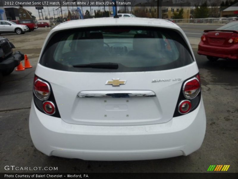 Summit White / Jet Black/Dark Titanium 2012 Chevrolet Sonic LTZ Hatch