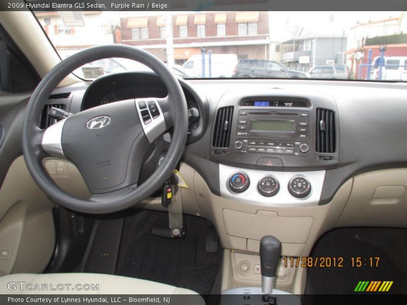 Purple Rain / Beige 2009 Hyundai Elantra GLS Sedan