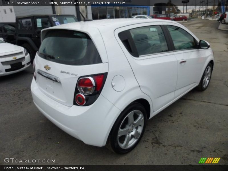 Summit White / Jet Black/Dark Titanium 2012 Chevrolet Sonic LTZ Hatch