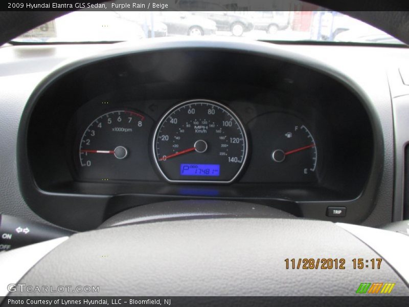 Purple Rain / Beige 2009 Hyundai Elantra GLS Sedan