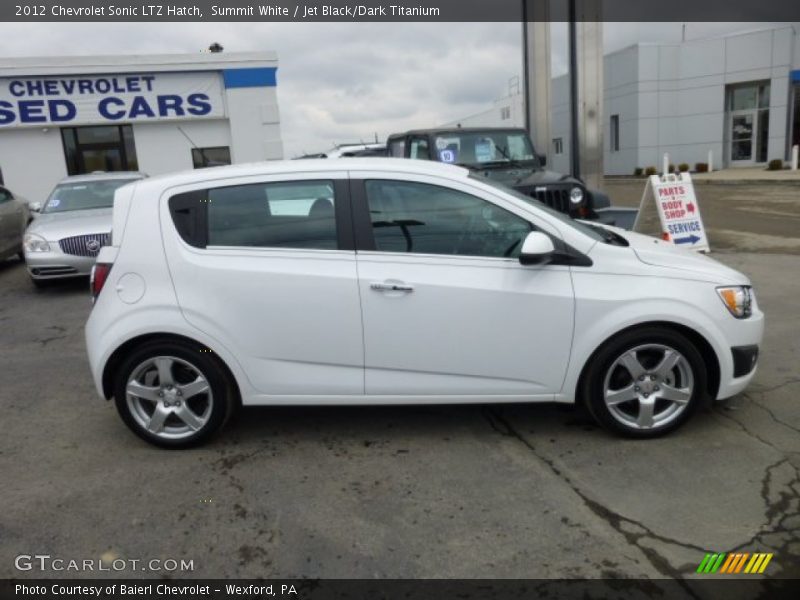 Summit White / Jet Black/Dark Titanium 2012 Chevrolet Sonic LTZ Hatch