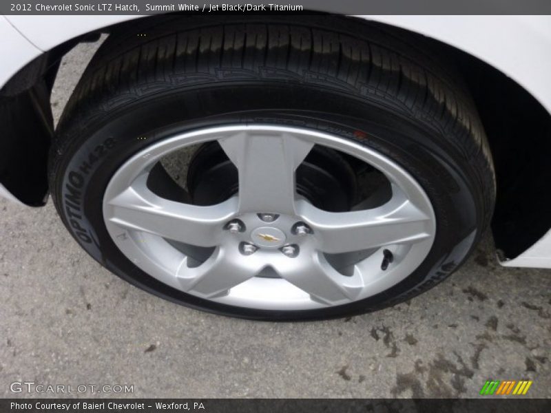 Summit White / Jet Black/Dark Titanium 2012 Chevrolet Sonic LTZ Hatch