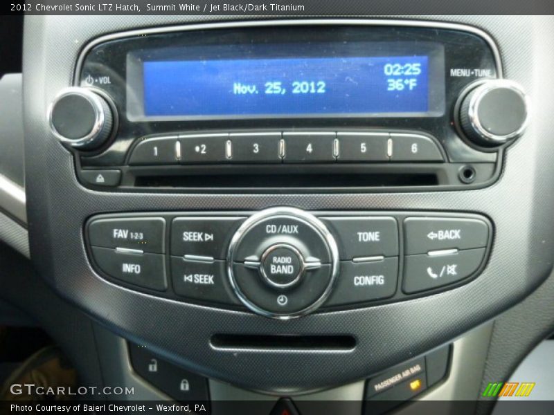 Summit White / Jet Black/Dark Titanium 2012 Chevrolet Sonic LTZ Hatch