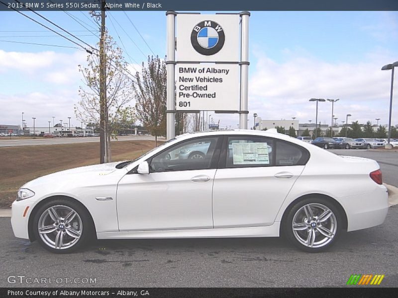 Alpine White / Black 2013 BMW 5 Series 550i Sedan