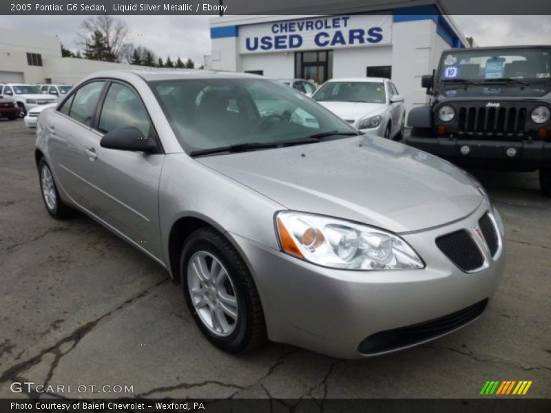 Liquid Silver Metallic / Ebony 2005 Pontiac G6 Sedan