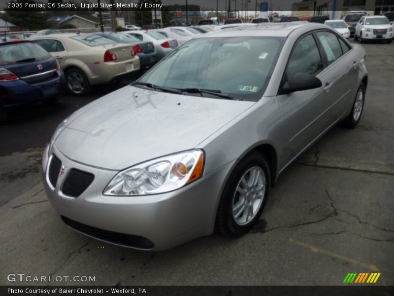 Liquid Silver Metallic / Ebony 2005 Pontiac G6 Sedan