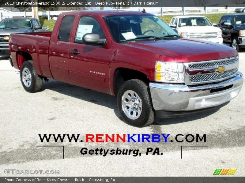 Deep Ruby Metallic / Dark Titanium 2013 Chevrolet Silverado 1500 LS Extended Cab