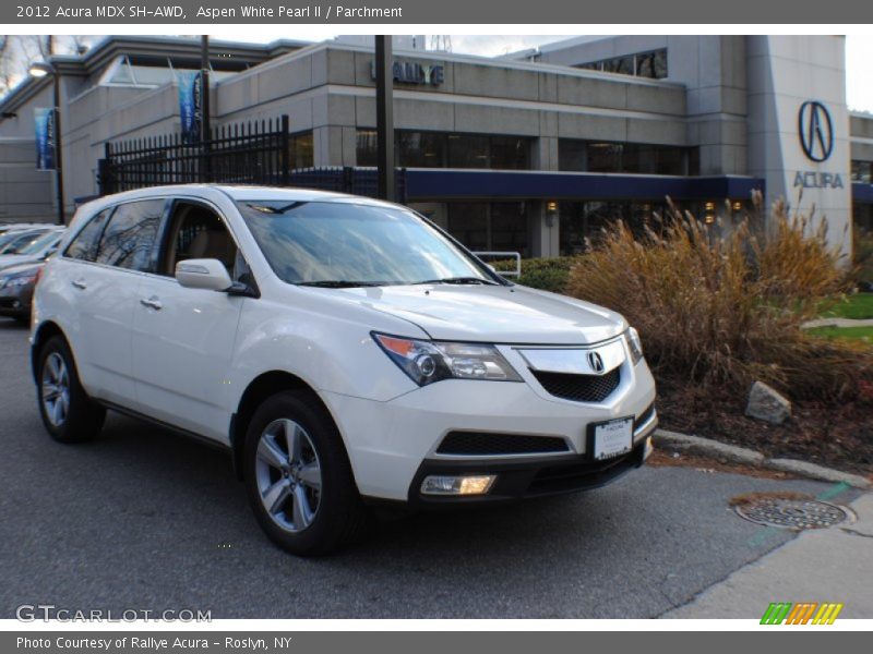 Aspen White Pearl II / Parchment 2012 Acura MDX SH-AWD