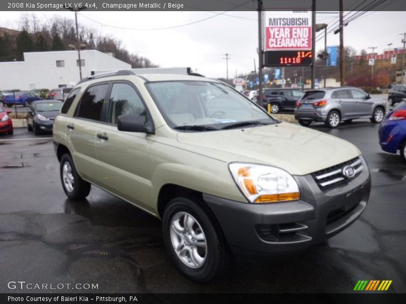 Champagne Metallic / Beige 2008 Kia Sportage LX V6 4x4