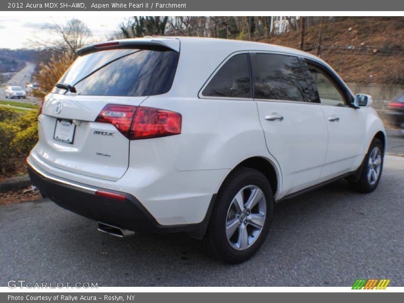 Aspen White Pearl II / Parchment 2012 Acura MDX SH-AWD