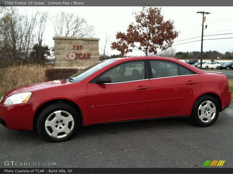 Crimson Red / Ebony 2006 Pontiac G6 Sedan