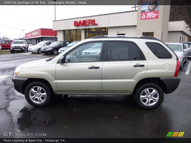 Champagne Metallic / Beige 2008 Kia Sportage LX V6 4x4