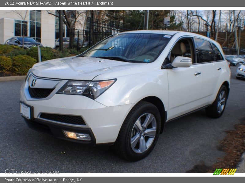 Aspen White Pearl II / Parchment 2012 Acura MDX SH-AWD