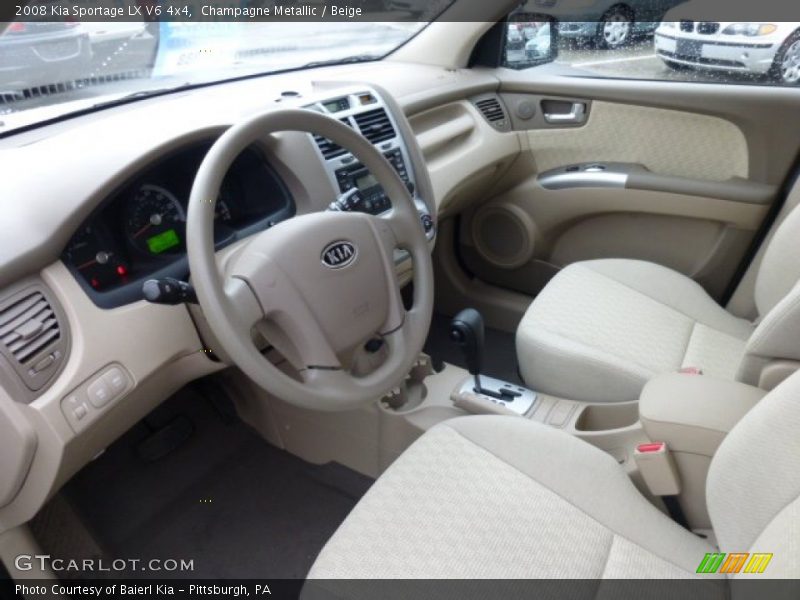Champagne Metallic / Beige 2008 Kia Sportage LX V6 4x4
