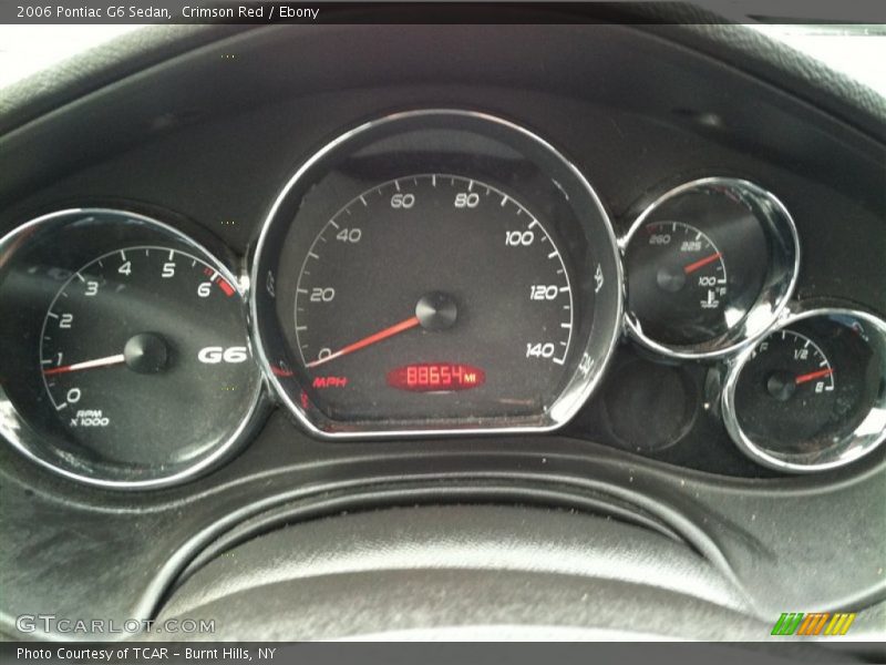 Crimson Red / Ebony 2006 Pontiac G6 Sedan