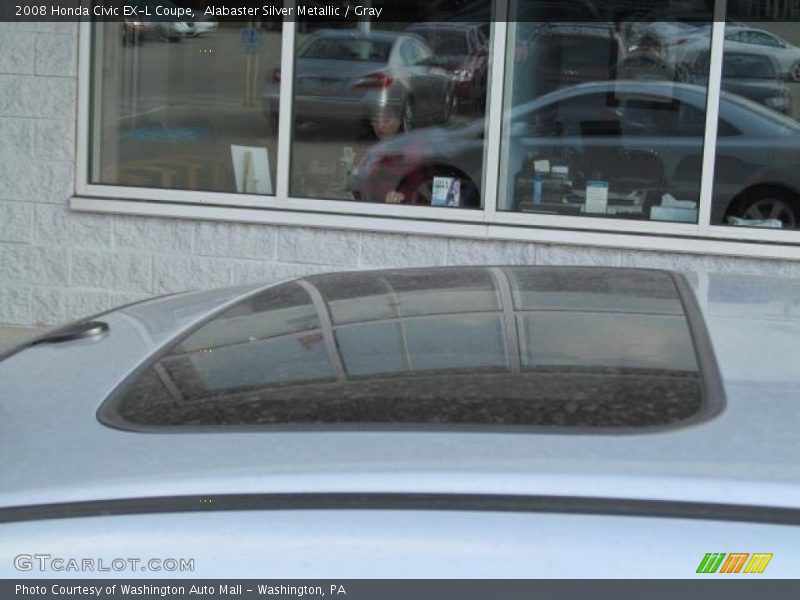 Alabaster Silver Metallic / Gray 2008 Honda Civic EX-L Coupe